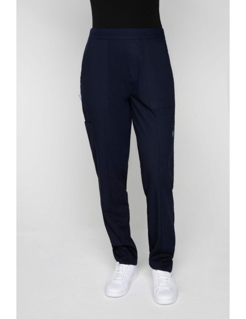 AVA - sanitary trousers with high waist and 6 pockets in twill