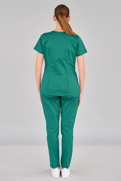 MIA/C - Casacca donna scollo a V in cotone stretch