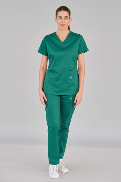 MIA/C - Casacca donna scollo a V in cotone stretch